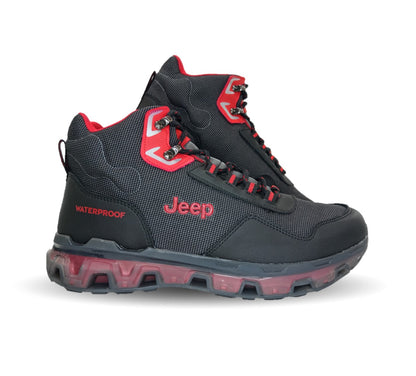 Tenis tipo Bota Outroad con Waterproof Jeep 50000 Negro/Rojo para hombre