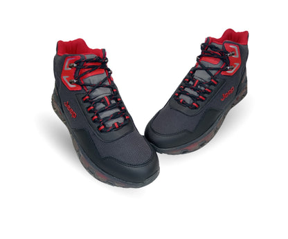 Tenis tipo Bota Outroad con Waterproof Jeep 50000 Negro/Rojo para hombre