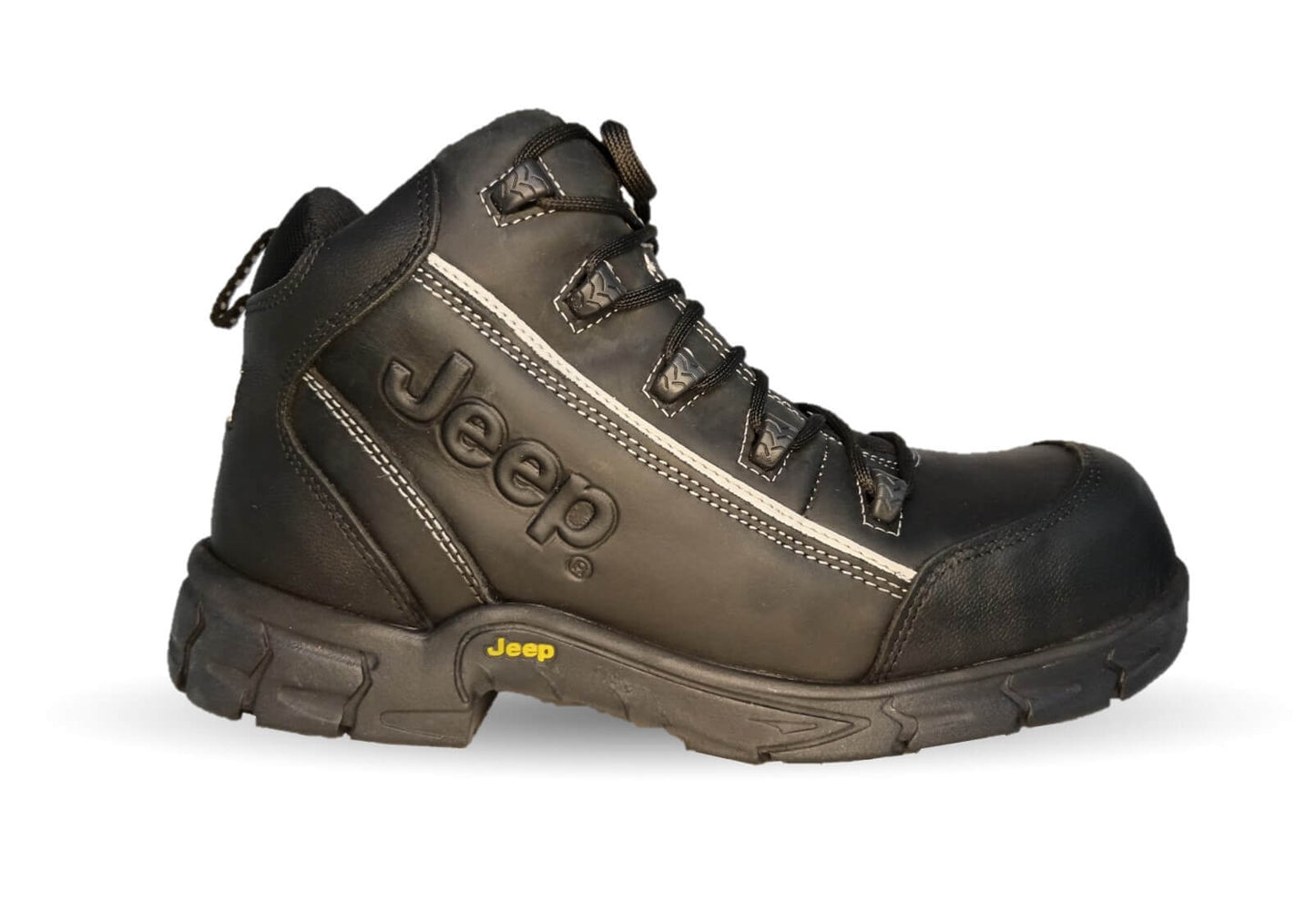 Botas Industriales y Casuales de piel con casco dieléctrico Jeep 5101 Negro para hombre