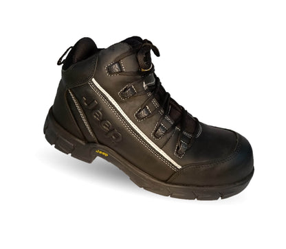 Botas Industriales y Casuales de piel con casco dieléctrico Jeep 5101 Negro para hombre