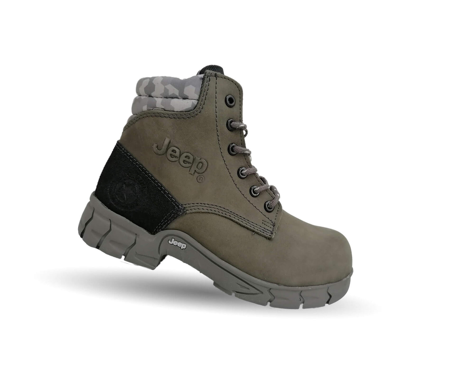 Botas Industriales y Casuales de piel con casco dieléctrico Jeep 5124 Gris para hombre