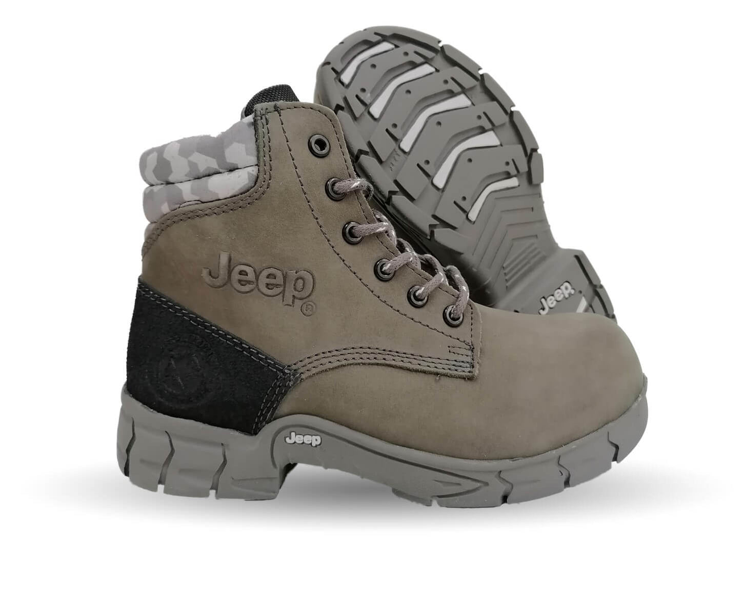 Botas Industriales y Casuales de piel con casco dieléctrico Jeep 5124 Gris para hombre