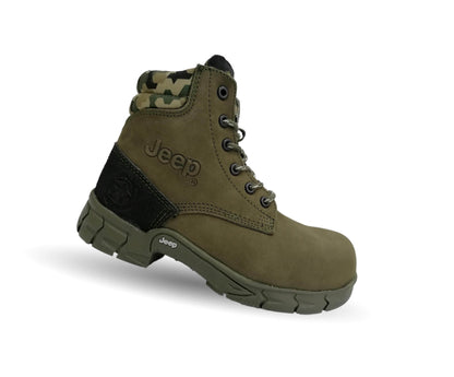 Botas Industriales y Casuales de piel con casco dieléctrico Jeep 5124 Verde para hombre