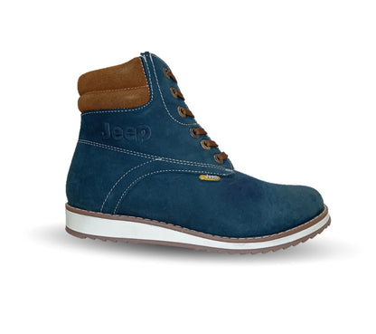Bota Casual de piel Jeep 9421 Nobuck Marino para mujer
