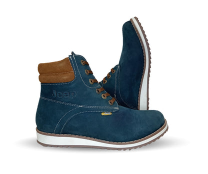 Bota Casual de piel Jeep 9421 Nobuck Marino para mujer
