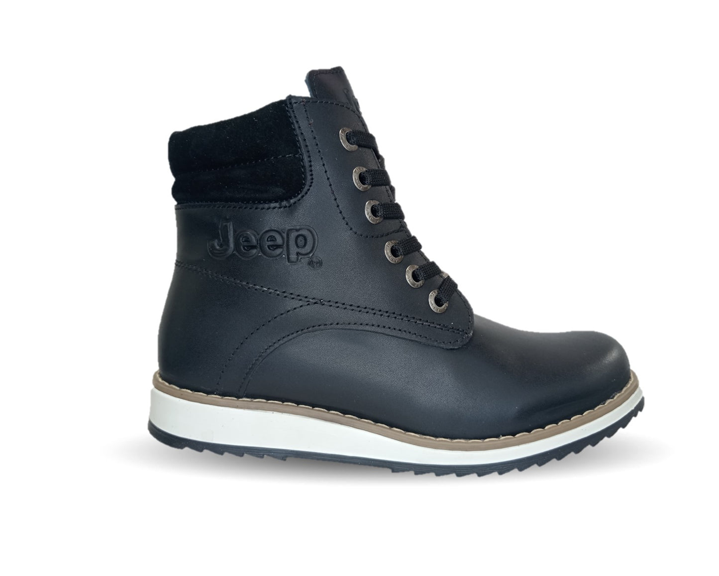 Bota Casual de piel Jeep 9421 Negro para mujer