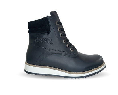 Bota Casual de piel Jeep 9421 Negro para mujer