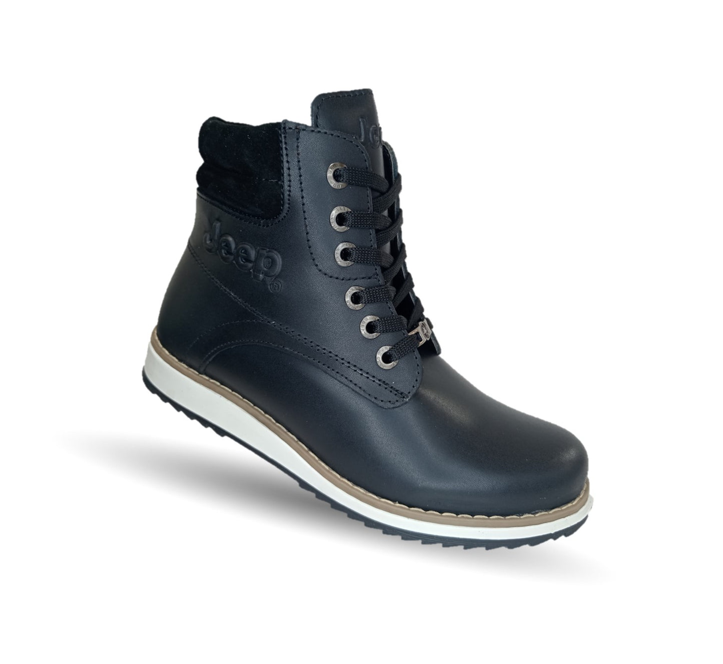 Bota Casual de piel Jeep 9421 Negro para mujer