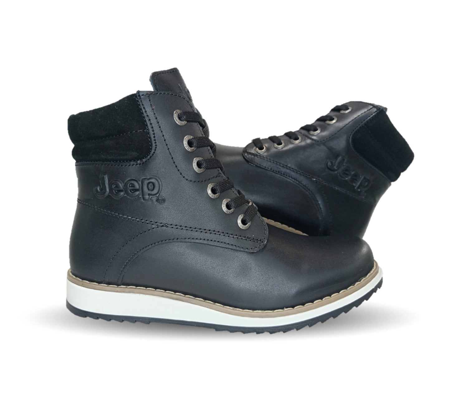 Bota Casual de piel Jeep 9421 Negro para mujer