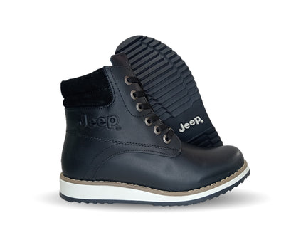 Bota Casual de piel Jeep 9421 Negro para mujer