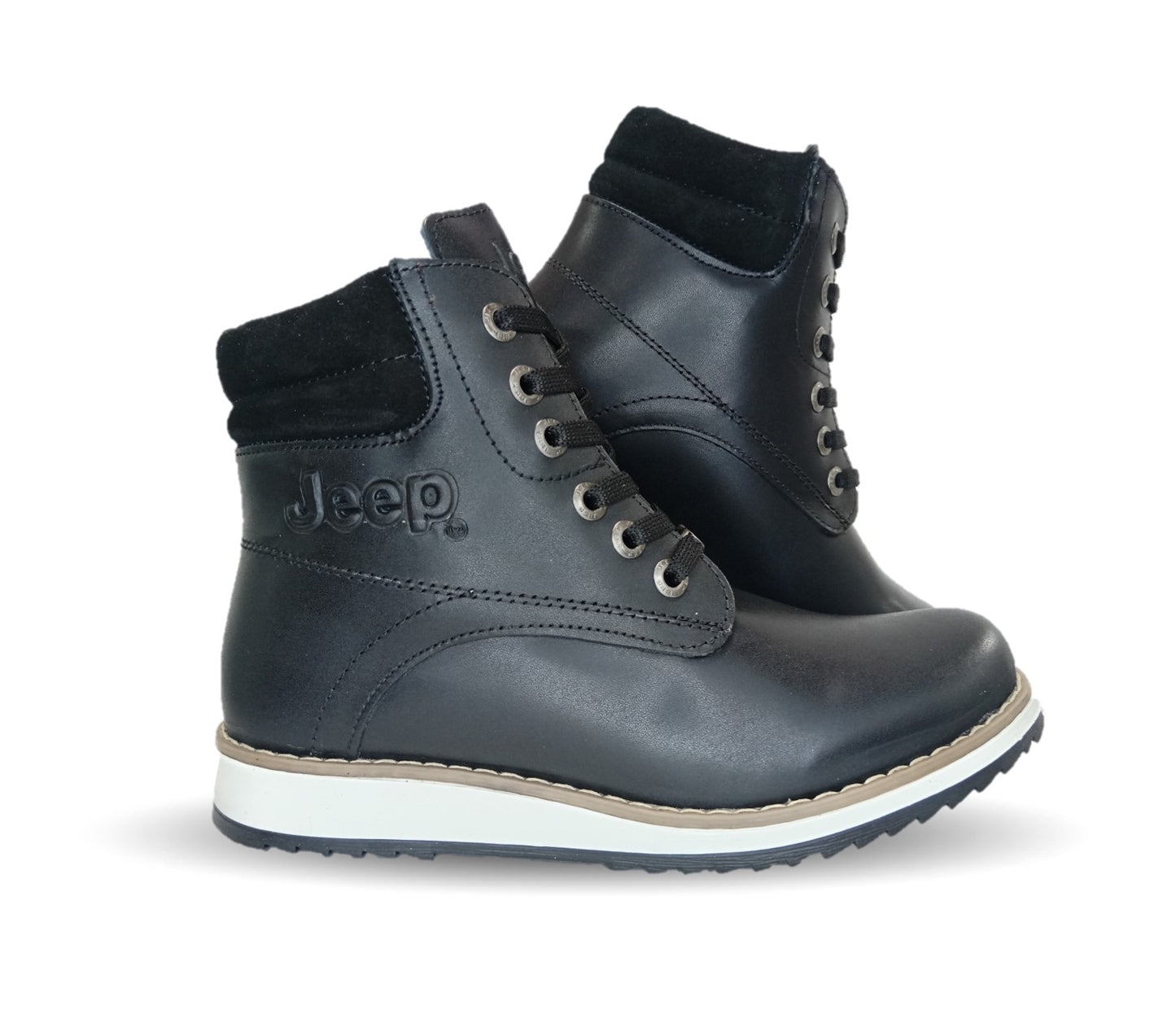 Bota Casual de piel Jeep 9421 Negro para mujer