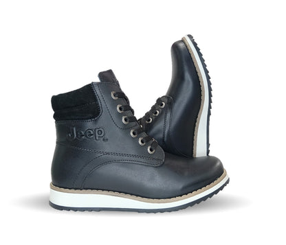 Bota Casual de piel Jeep 9421 Negro para mujer