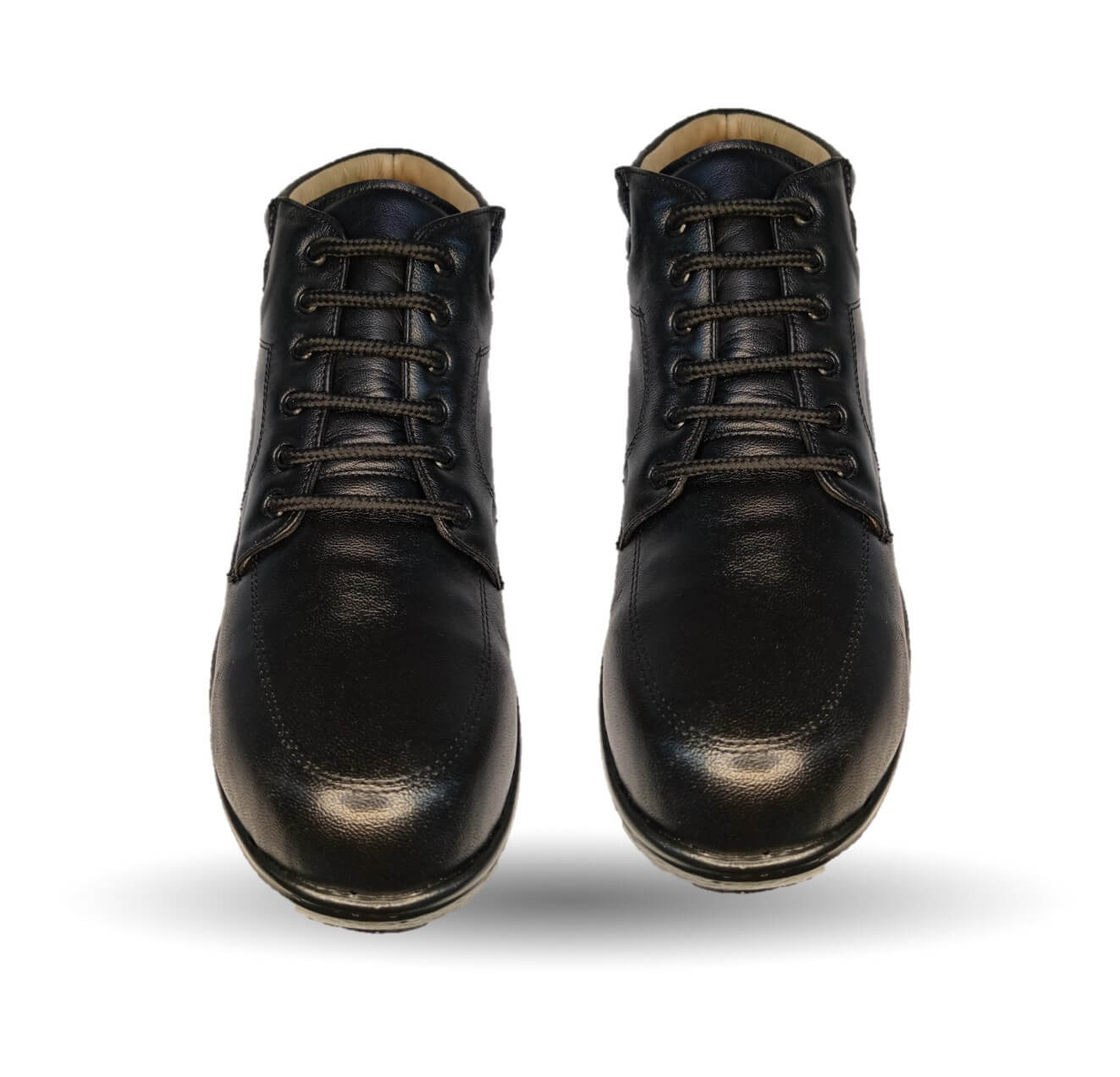 Zapato tipo Bota de Confort para pie diabético de piel de cabra Jet 419 Negro para hombre