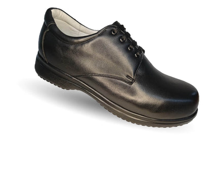 Zapato de Confort para pie diabético de piel de cabra Jet 484 Negro para hombre