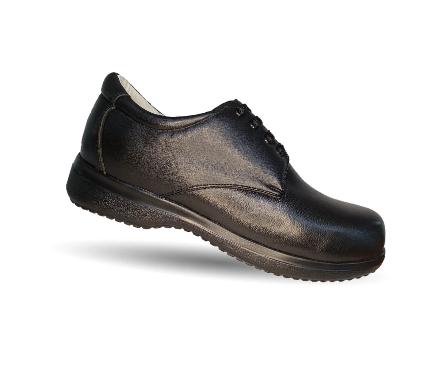 Zapato de Confort para pie diabético de piel de cabra Jet 484 Negro para hombre