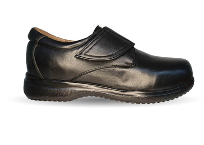 Zapato de Confort para pie diabético de piel de cabra Jet 485 Negro para hombre