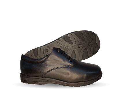 Zapato de Confort para pie diabético de piel de cabra Jet 8894 Negro para hombre