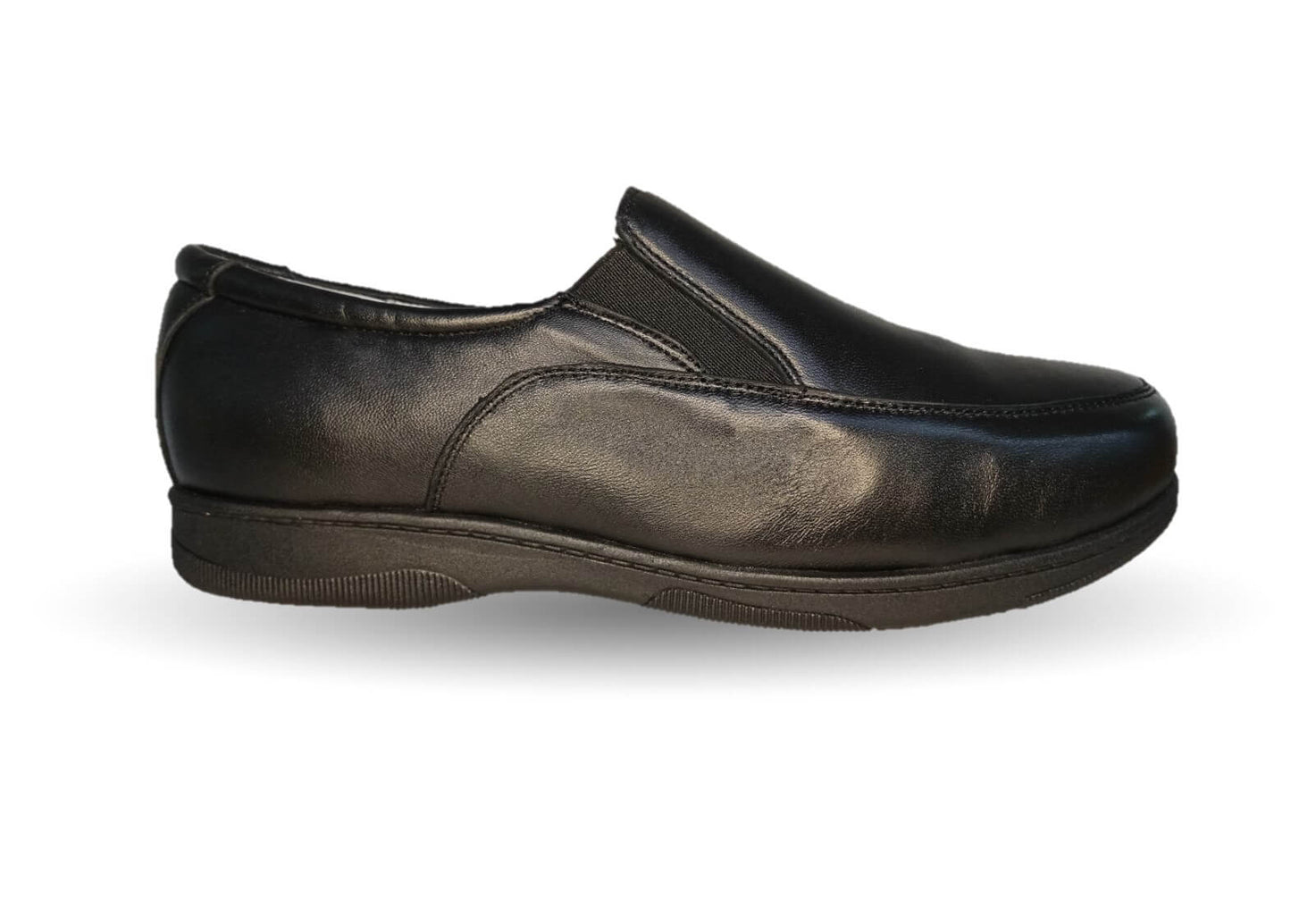 Zapato de Confort para pie diabético de piel de cabra Jet 8898 Negro para hombre