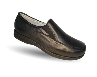 Zapato de Confort para pie diabético de piel de cabra Jet 8898 Negro para hombre