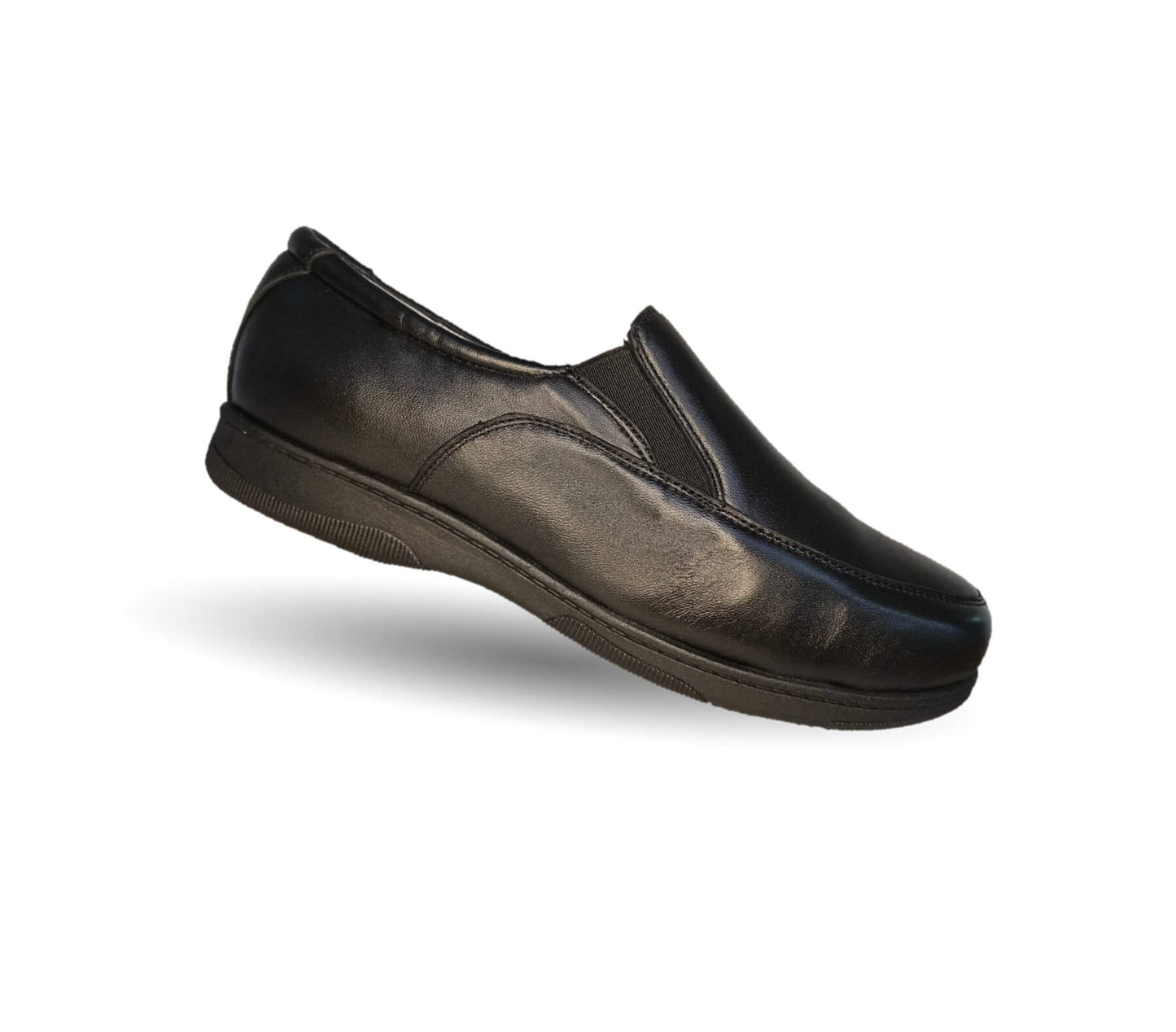 Zapato de Confort para pie diabético de piel de cabra Jet 8898 Negro para hombre
