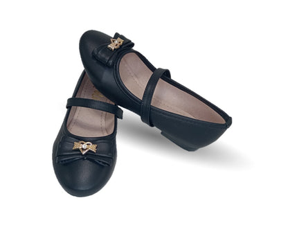 Zapato Escolar con elástico Karoline 122 Negro para niña