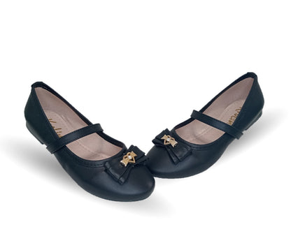 Zapato Escolar con elástico Karoline 122 Negro para niña