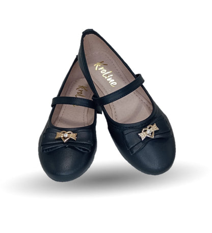 Zapato Escolar con elástico Karoline 122 Negro para niña