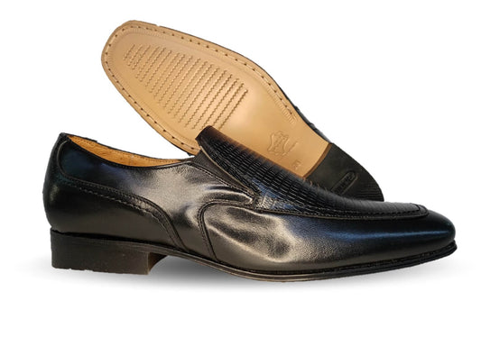 Zapatos de Vestir de piel de ternera con suela de cuero Karsson 3001 Negro para hombre