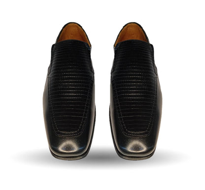 Zapatos de Vestir de piel de ternera con suela de cuero Karsson 3001 Negro para hombre