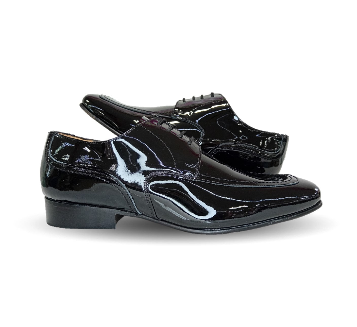 Zapatos de Vestir de piel de ternera con suela de cuero Karsson 3006 Charol Negro para hombre