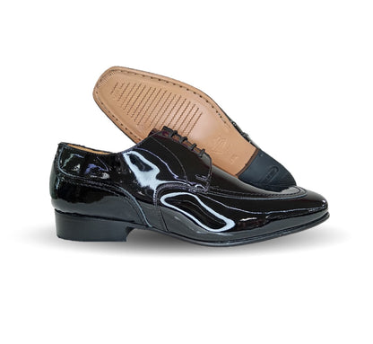 Zapatos de Vestir de piel de ternera con suela de cuero Karsson 3006 Charol Negro para hombre