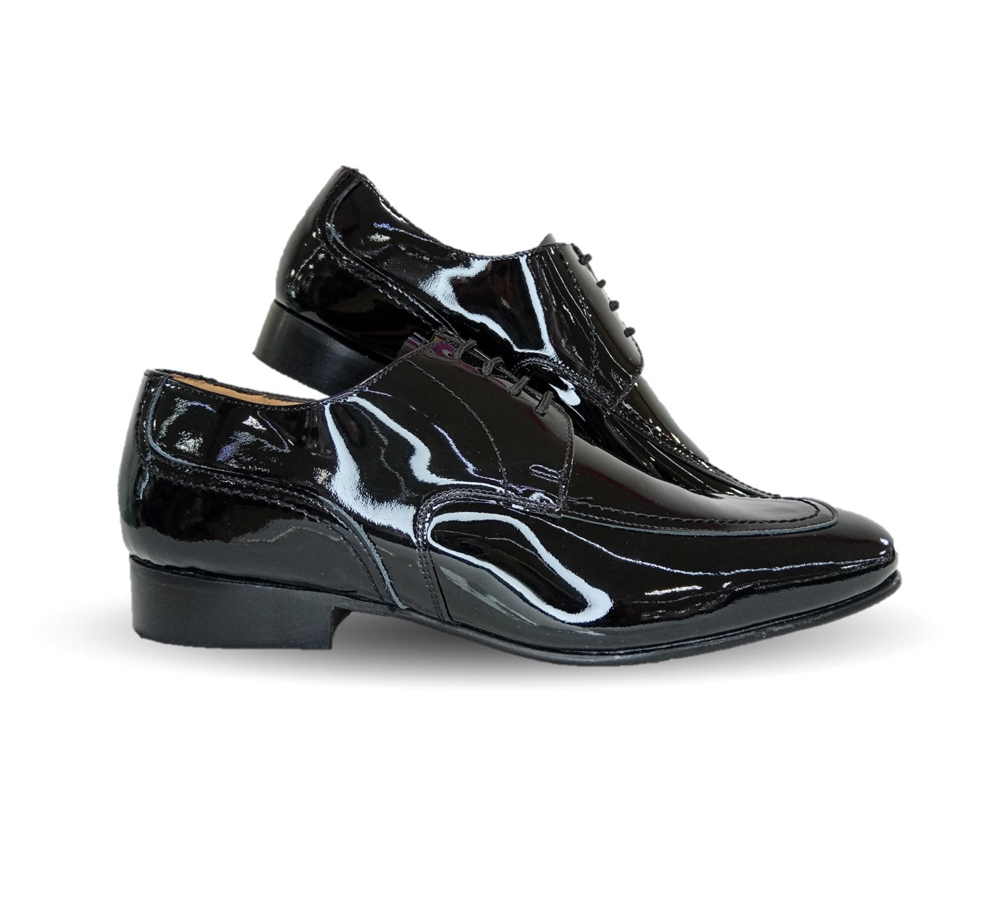 Zapatos de Vestir de piel de ternera con suela de cuero Karsson 3006 Charol Negro para hombre