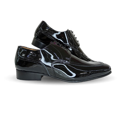 Zapatos de Vestir de piel de ternera con suela de cuero Karsson 3006 Charol Negro para hombre