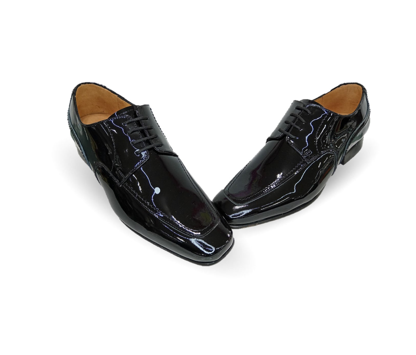 Zapatos de Vestir de piel de ternera con suela de cuero Karsson 3006 Charol Negro para hombre