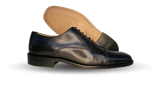 Zapatos de Vestir de piel de ternera con suela de cuero Karsson 3008 Negro para hombre