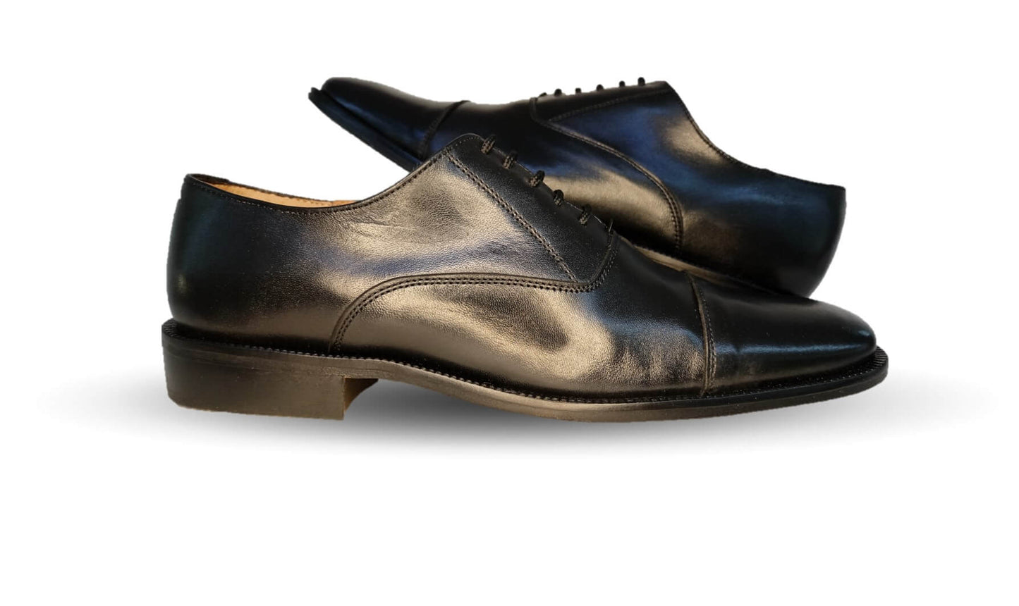 Zapatos de Vestir de piel de ternera con suela de cuero Karsson 3008 Negro para hombre