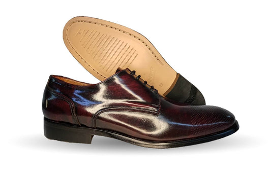 Zapatos de Vestir de piel de ternera con suela de cuero Karsson 31 Vino para hombre