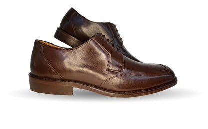Zapatos de Vestir de piel de ternera con suela de cuero Karsson 7041 Tabaco para hombre