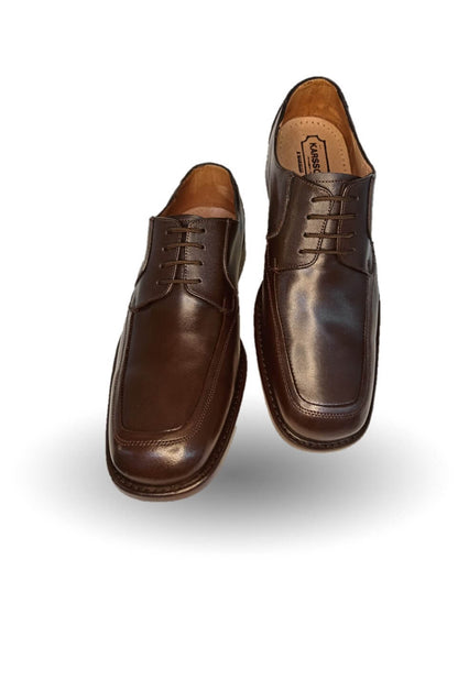 Zapatos de Vestir de piel de ternera con suela de cuero Karsson 7041 Tabaco para hombre