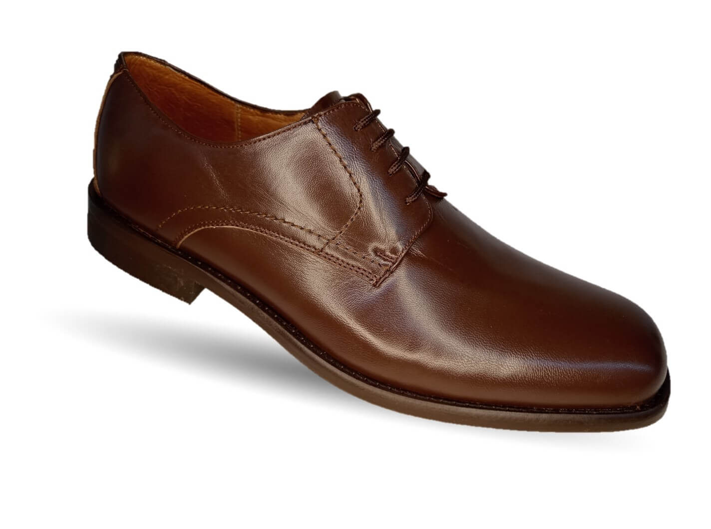 Zapatos de Vestir de piel de ternera con suela de cuero Karsson 7050 Tabaco para hombre