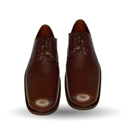 Zapatos de Vestir de piel de ternera con suela de cuero Karsson 7050 Tabaco para hombre