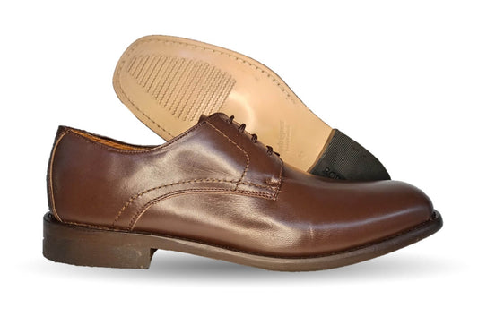 Zapatos de Vestir de piel de ternera con suela de cuero Karsson 7050 Tabaco para hombre