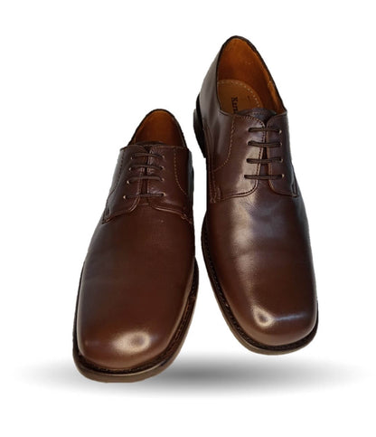Zapatos de Vestir de piel de ternera con suela de cuero Karsson 7050 Tabaco para hombre