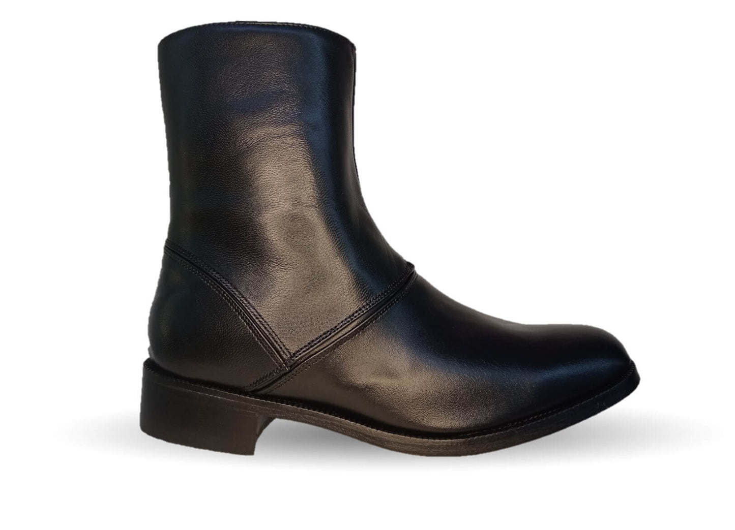 Zapatos tipo Botín de Vestir de piel de ternera con suela de cuero con cierre interno Karsson 79 Negro para hombre