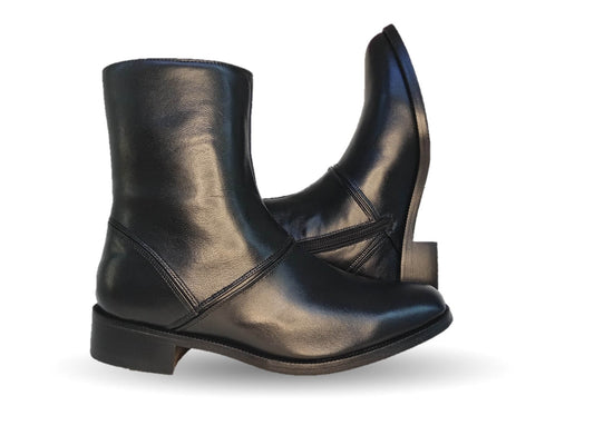 Zapatos tipo Botín de Vestir de piel de ternera con suela de cuero con cierre interno Karsson 79 Negro para hombre