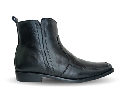Zapatos tipo Botín de Vestir de piel de ternera con suela de cuero Karsson 8029 Negro para hombre