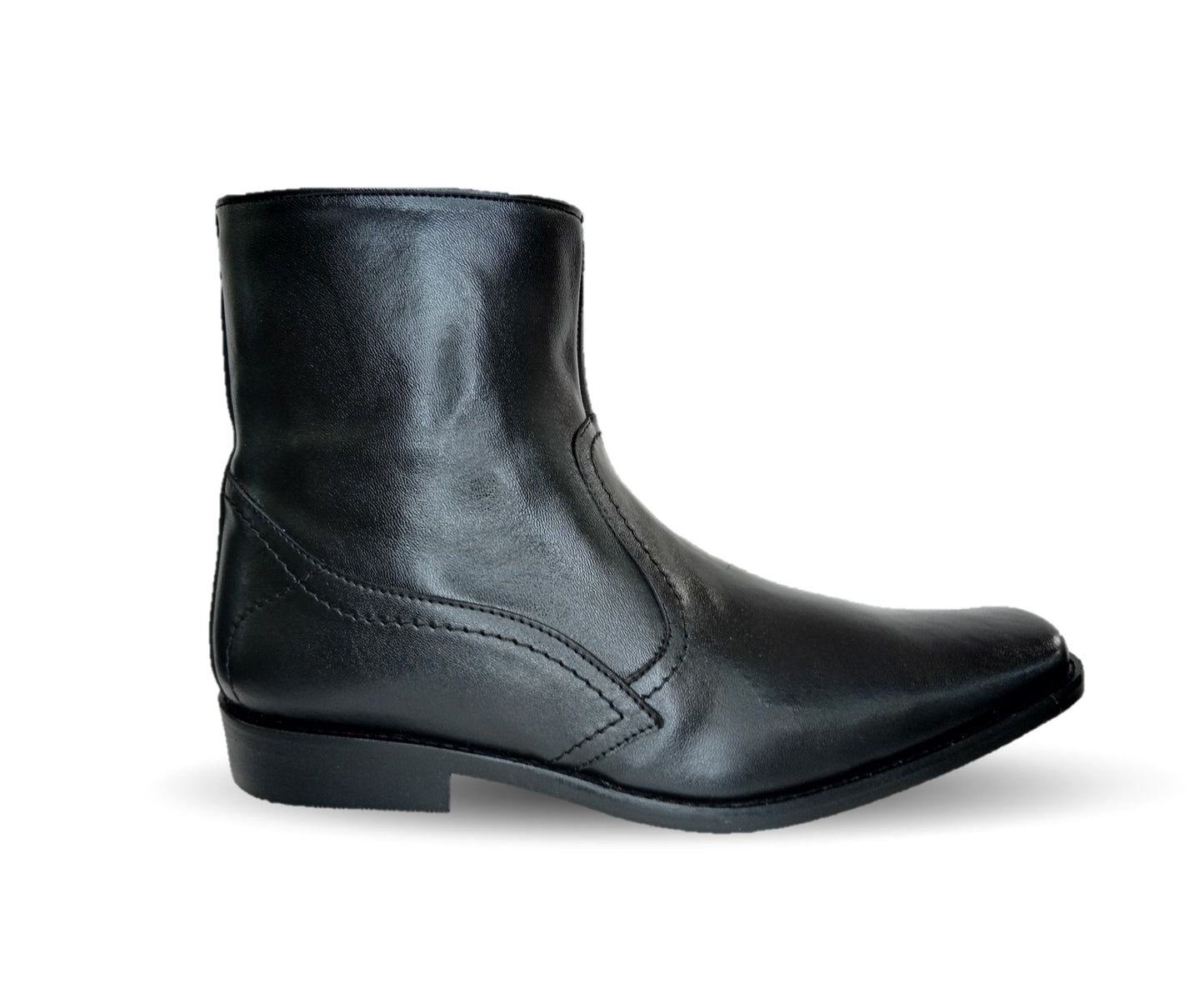 Zapatos tipo Botín de Vestir de piel de ternera con suela de cuero Karsson 8039 Negro para hombre