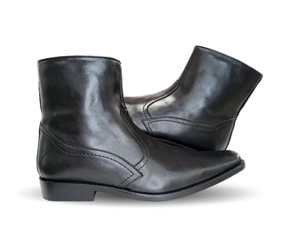 Zapatos tipo Botín de Vestir de piel de ternera con suela de cuero Karsson 8039 Negro para hombre