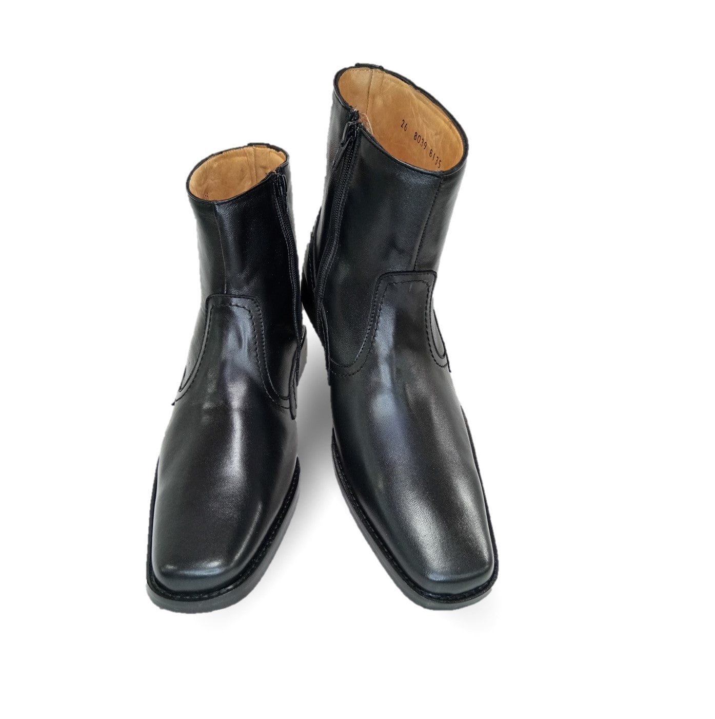 Zapatos tipo Botín de Vestir de piel de ternera con suela de cuero Karsson 8039 Negro para hombre