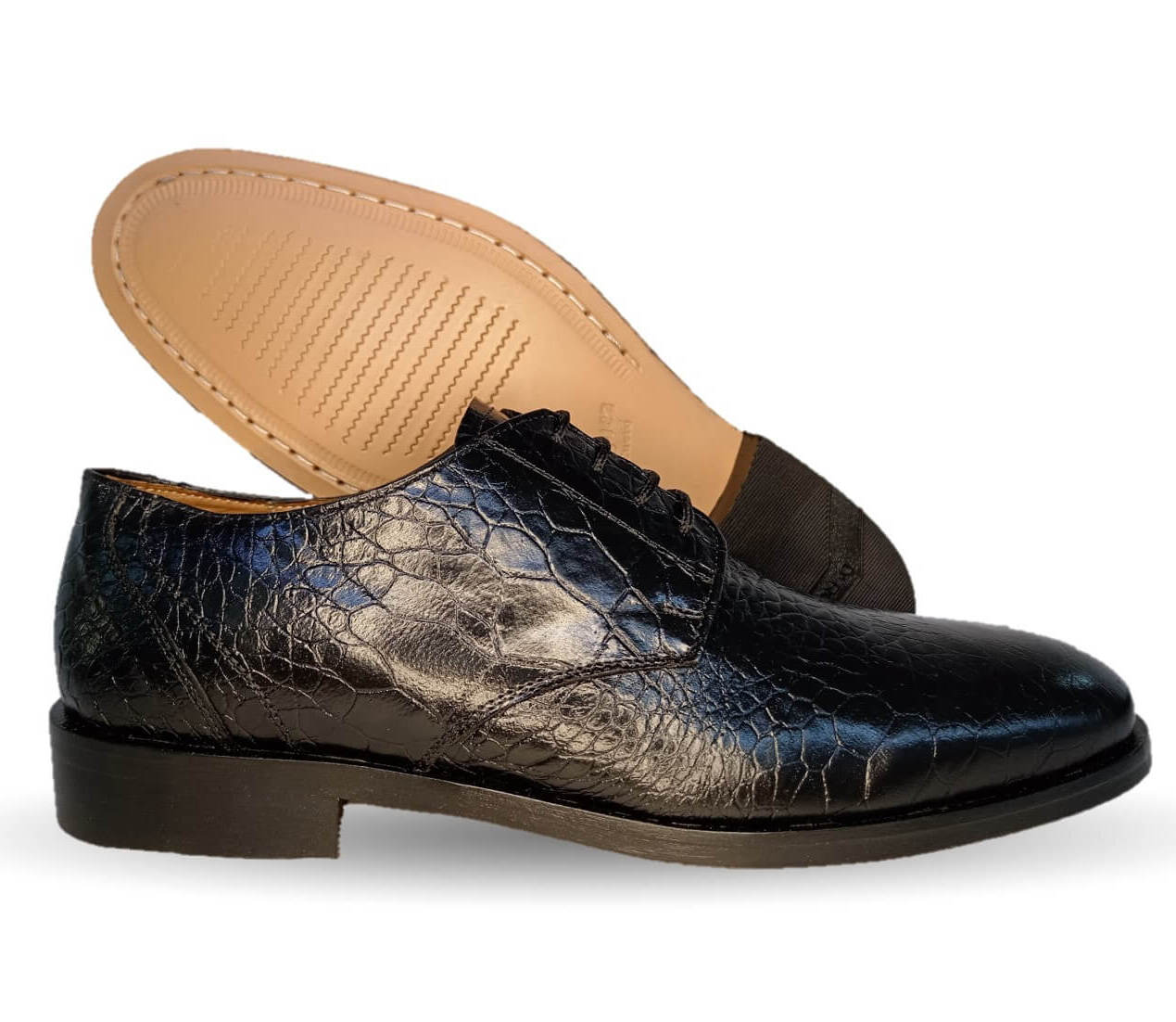 Zapatos de Vestir de piel de ternera con suela de cuero Karsson 45 Negro para hombre